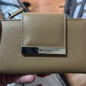 Tahari tan wallet